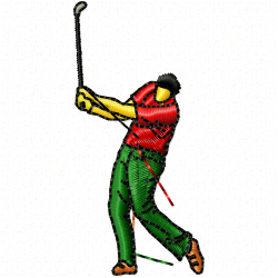 Golf Embroidery Design 3